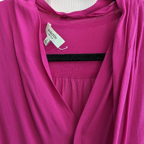 100% silk Aritzia (Babaton) draped wrap blouse - Picture 2 of 5